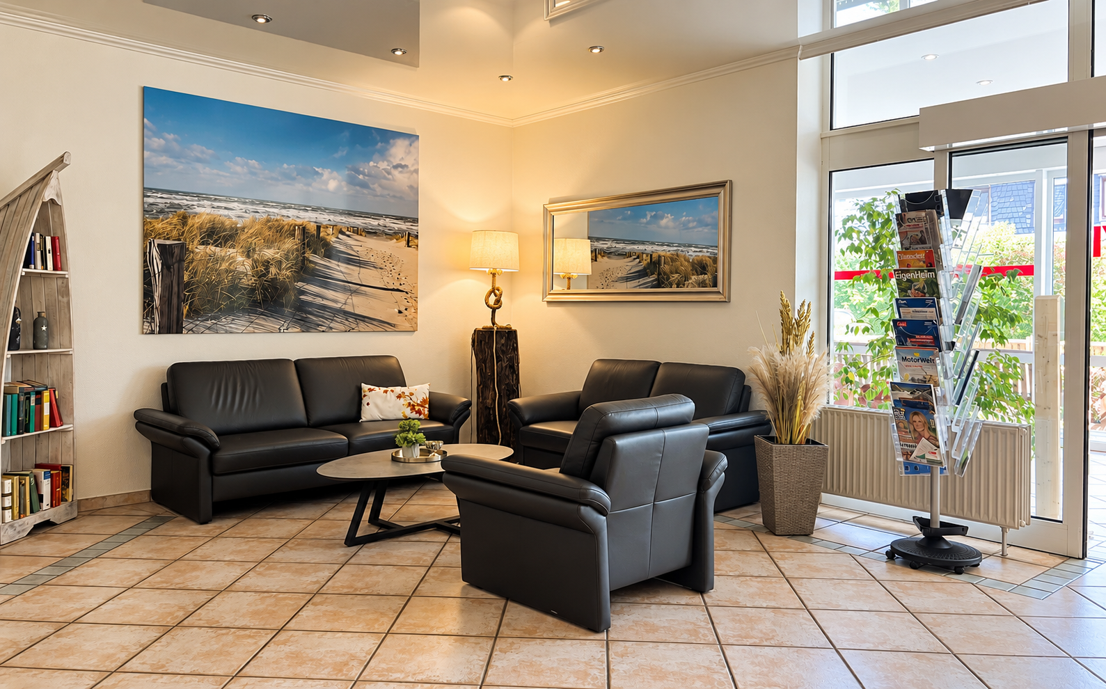 Lobby der Küstenzimmer Büsum